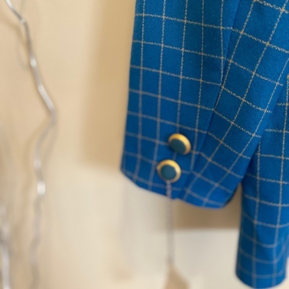 🌺JOHN  MEYER plaid  blazer SIZE 14 casual can be worn with denim, - Picture 6 of 11